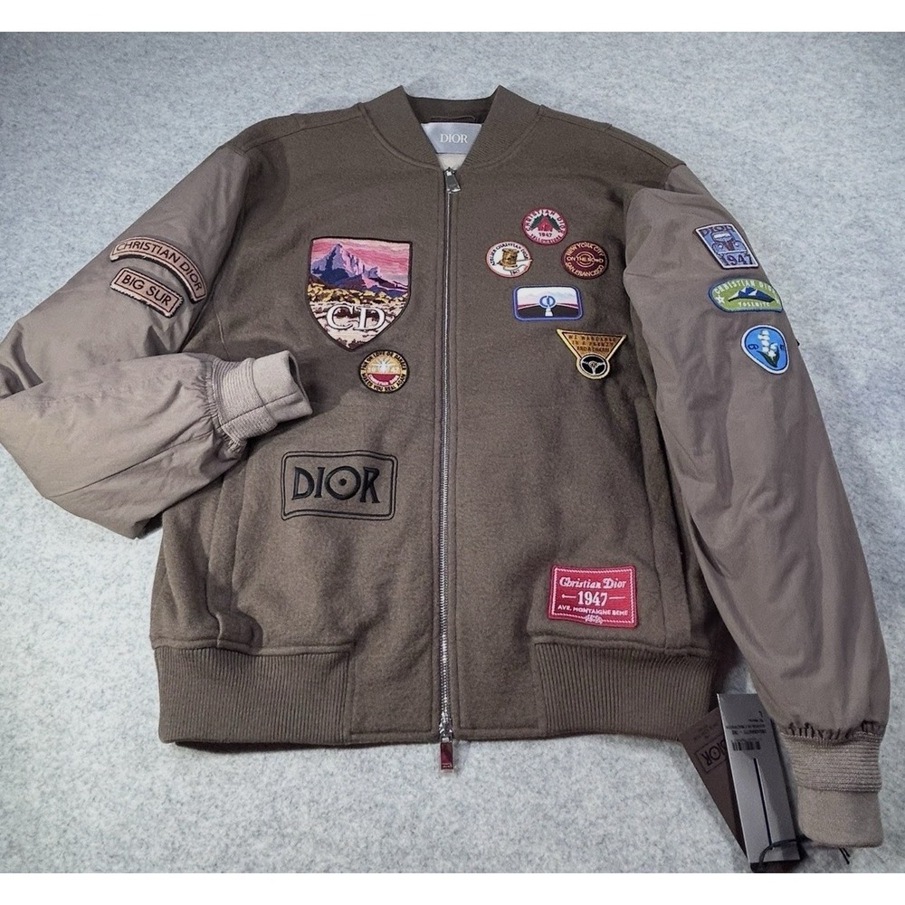 Christian Dior Jacket Kerouac Jacket Brown Size Large Authentic NWT